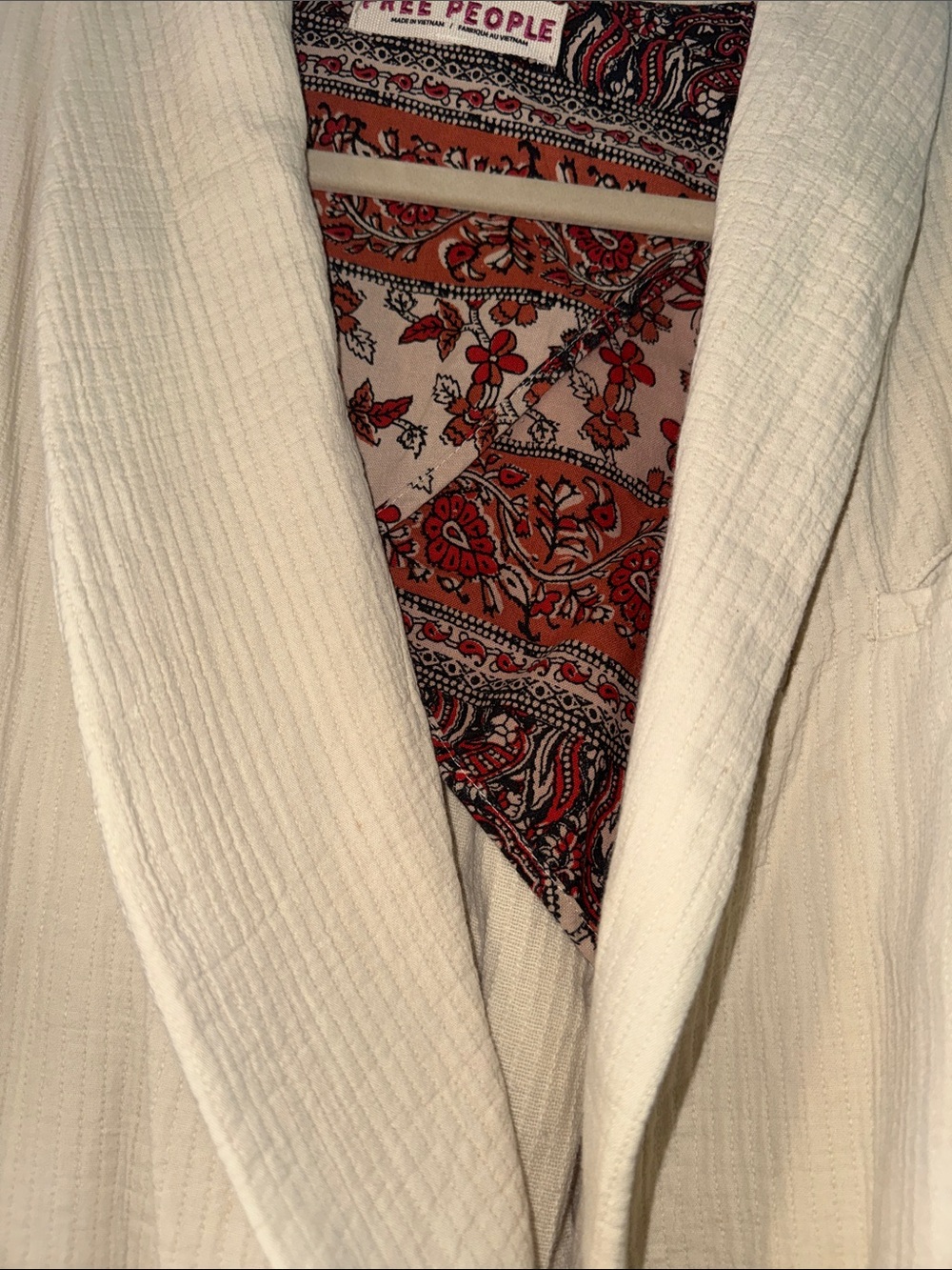 Free People Paisley-Print Top in Red, Black and Cream. Never worn - Picture 5 of 5